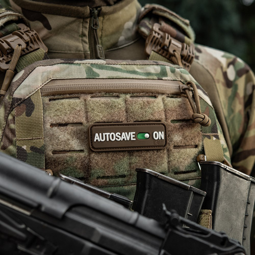 M-Tac - Нашивка Autosave PVC - 3D - Coyote - 51116705 - Нашивки - Одяг