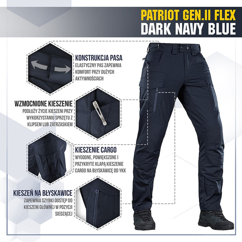 M-Tac - Тактичні штани Patriot Gen II Flex - Dark Navy Blue - 20056815 - Штани тактичні - Одяг
