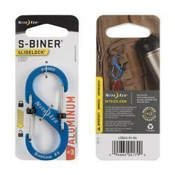 Nite Ize - Карабін S-Biner® SlideLock® Aluminum #3 - Синій - LSBA3-03-R6