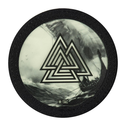 M-Tac - нашивка Valknut/Drakkar - Cordura 500D - чорний/флуоресцентний - 51291299 - Нашивки