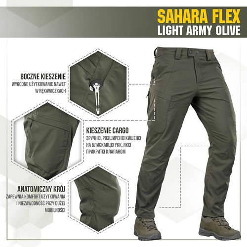M-Tac - Трекінгові штани Sahara Flex Lite - Army Olive - 20064062 - Штани тактичні - Одяг
