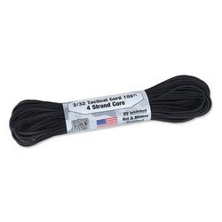 Atwood Rope MFG - Тактический шнур 3/32 - 2,2 мм - Чёрный - 30,48 м