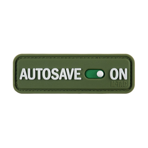 M-Tac - Нашивка Morale Patch Autosave PVC - 3D - Оливковий - 51116701 - Нашивки