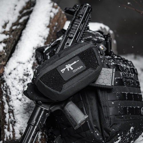Одежда - M-Tac - AR-15 223/5.56 Laser Cut patch - Black/Grey - 51111211 - Нашивки