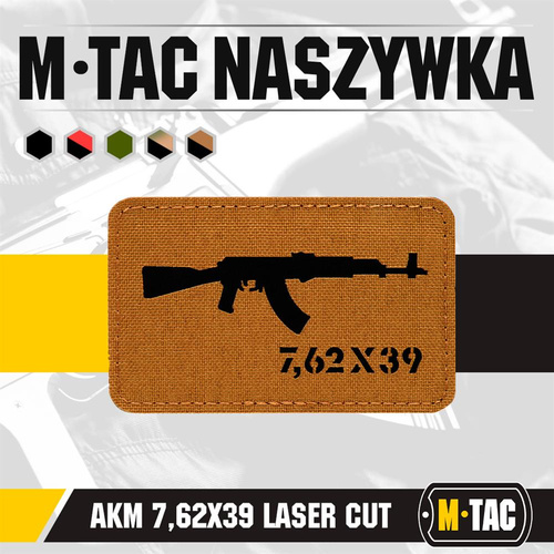 M-Tac - Нарукавна нашивка AKM 7.62x39 Laser Cut - Coyote/Black - 51110502 - Нашивки