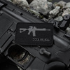 M-Tac - AR-15 223/5.56 Laser Cut patch - Black/Grey - 51111211