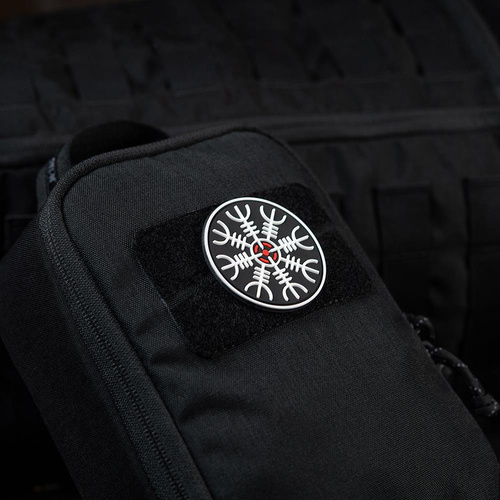 M-Tac - Нашивка 3D PVC Hełm Grozy - чорний / червоний / білий - 51221233 - Нашивки