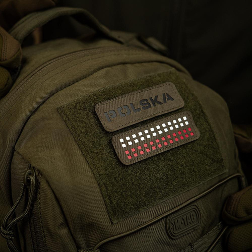 Нашивки - M-Tac - Польська нашивка 25х80 - Laser Cut - Black / Ranger Green - 51004123