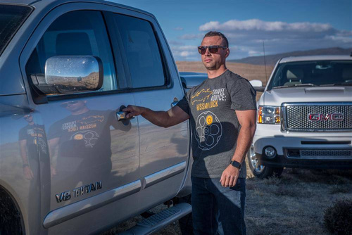 Helikon - Футболка Поради мандрівника Російська удача Travel Advice Russian Luck - Червоний/Чарни-Меланж - TS-TRL-CO-2501Z - Футболки - Одяг