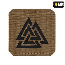 M-Tac - Квадратна нашивка Laser cut Valknut - Чорний / Coyote - 51162502