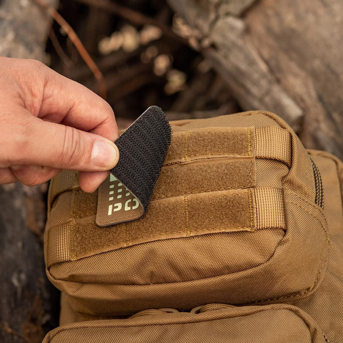 M-Tac - Нашивка з прапором та написом Польща - Лазерне різання - Пікселі/Прямокутник - Койот/Флюо - 51007205 - Нашивки - Одяг