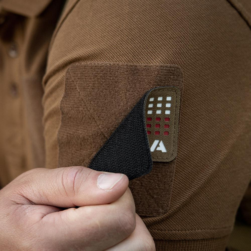 M-Tac - нашивка з прапором та написом Польща - лазерне різання - пікселі - червоний / койот / білий - 51007105 - Нашивки