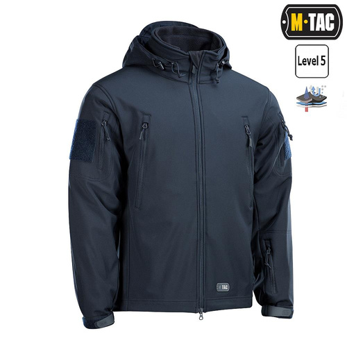 Одяг - M-Tac - Куртка Softshell з флісовою підкладкою - Dark Navy Blue - MTC-SJWL-DNB - Зимові куртки