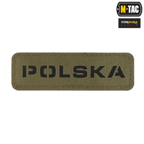 M-Tac - Польська нашивка 25х80 - Laser Cut - Black / Ranger Green - 51004123 - Нашивки