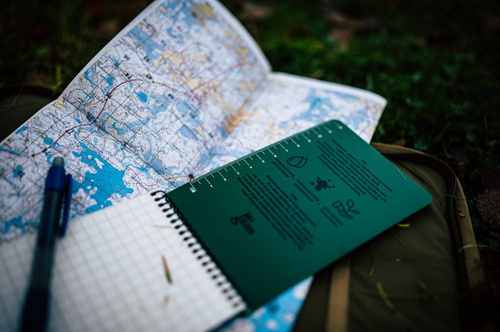 Водонепроникні блокноти - Modestone - Водонепроникний блокнот - 96 x 148 мм - 50 аркушів - Зелений - A33MIL