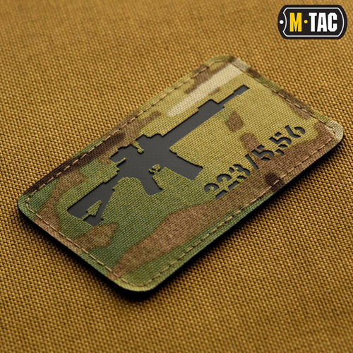 Нашивки - M-Tac - Нарукавна нашивка AR-15 223/5.56 Laser Cut - Multicam/Black - 51111802 - 51111802