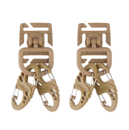 Mil-Tec - Комплект держателей D-ring для тесьмы Molle с защелками - Койот - 13457605 - Карабины