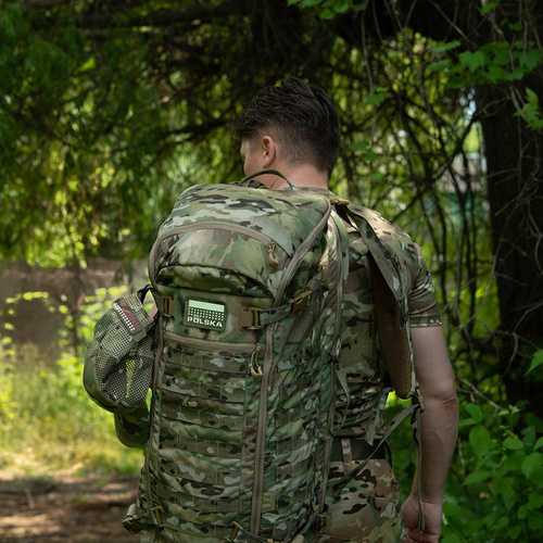 M-Tac - Нашивка з прапором і написом Польща - Лазерне різання - Пікселі/Прямокутник - Мультикамера/Флюо - 51007208 - Нашивки - Одяг