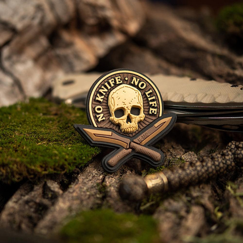 M-Tac - Нашивка 3D PVC No Knife - No Life patch - Coyote - 51128005 - Нашивки