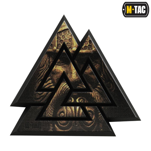M-Tac - Нашивка 3D PVC Valknut patch - Black / Coyote - 51161205 - Нашивки