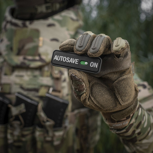 Нашивки - M-Tac - Нашивка Morale Patch Autosave PVC - 3D - чорний - 51116702