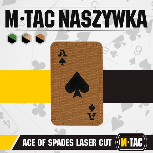 Одяг - M-Tac - нашивка Ace of Spades - Cordura 500D - Coyote / Black - 51109502. - Нашивки
