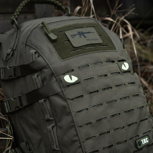 Нашивки - M-Tac - Флуоресцентні нашивки Tiger Eyes Laser Cut - Para - Ranger Green - 51140023