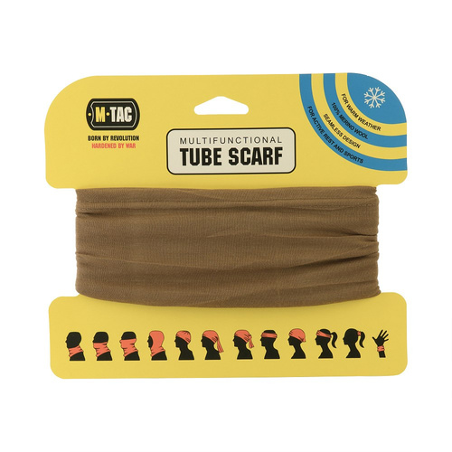 Бандани, арафатки, шарфи-труби - M-Tac - Шарф Merino Wool - Coyote - HLI-MWB-CO