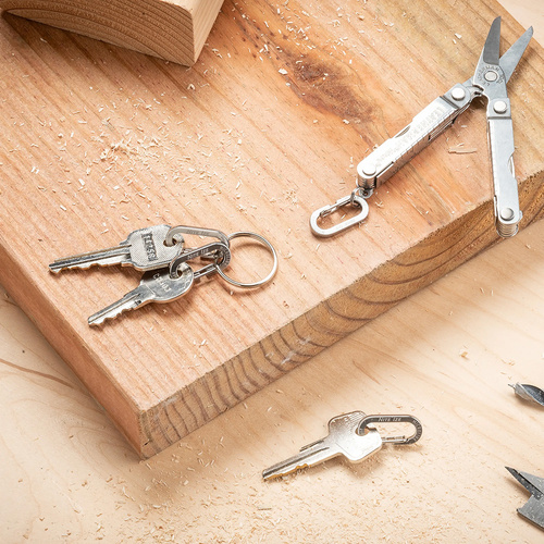 Nite Ize - карабин MicroLink - сталь - серебристый - 4 штуки - KL-11-4R3 - Карабины - Кемпинг