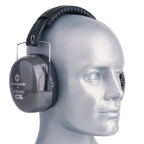 Earmor - Пассивные слуховые протекторы C5 - 26 NRR - серый - C5A - Активные наушники