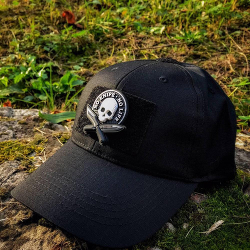 M-Tac - Нашивка 3D PVC No Knife - No Life patch - Black / White - 51128236 - Нашивки - Одежда