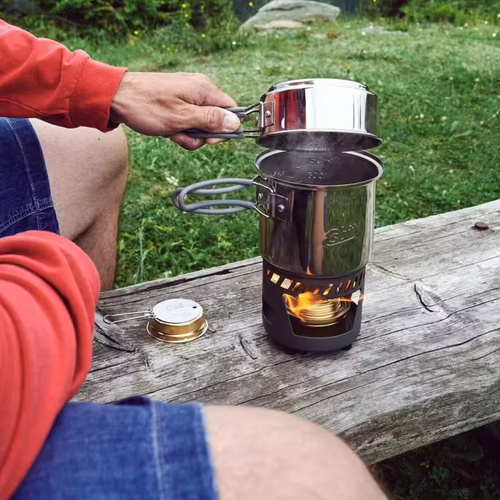 Котелки - Esbit - Набор для приготовления пищи Travel Spirit с двумя кастрюлями - 985 мл - Серебро - CS985ST