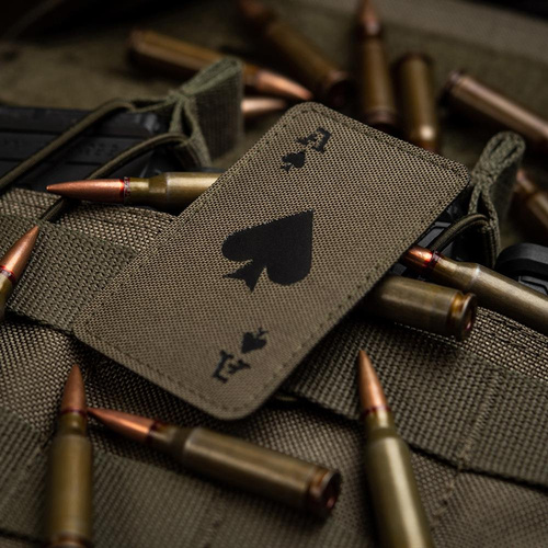 Нашивки - M-Tac - нашивка Ace of Spades - 500D Cordura - Ranger Green / Black - 51109232