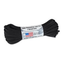 Atwood Rope MFG - Паракорд 550-7 - 4 мм - Czarny - 30,48м