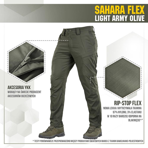 Тактические брюки - M-Tac - треккинговые брюки Sahara Flex Lite - армейская олива - 20064062