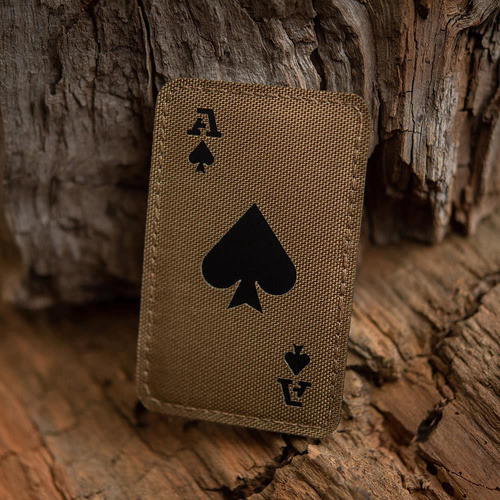 M-Tac - нашивка Ace of Spades - Cordura 500D - Coyote / Black - 51109502. - Нашивки