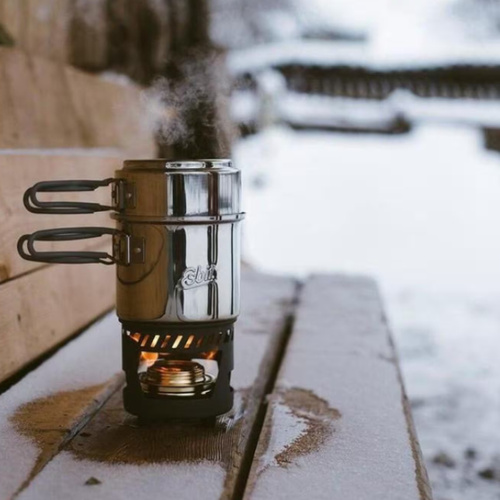 Туризм - Esbit - Набір для приготування їжі на плиті Travel Spirit з двома каструлями - 985 мл - Сріблястий - CS985ST - Казанки