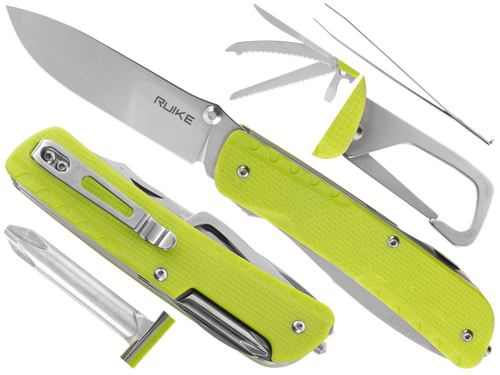 Ruike - Багатофункціональний кишеньковий ніж LD43 - 12 інструментів - зелений - 340-019 - Багатофункціональні ножі - Багатофункціональні ножі
