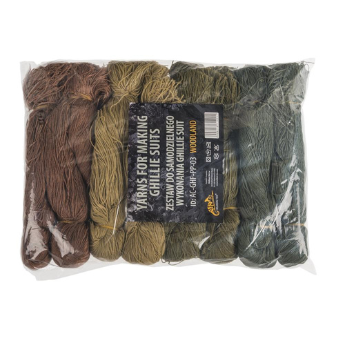Маскировочные сетки - Helikon - Камуфляжная пряжа Ghillie Fiber Yarns - US Woodland - AC-GHF-PP-03