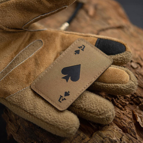 M-Tac - нашивка Ace of Spades - Cordura 500D - Coyote / Black - 51109502. - Нашивки - Одяг