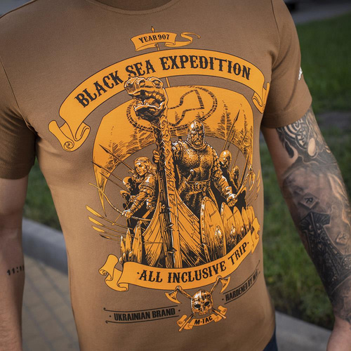 Футболки - M-Tac - Мужская футболка Black Sea Expedition T-Shirt - Coyote Brown - 80025017