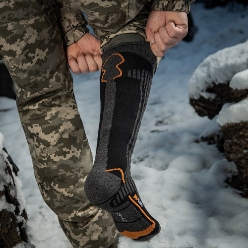 Шкарпетки - M-Tac - Шкарпетки Coolmax 75% довгі - чорні - FL-2103-2