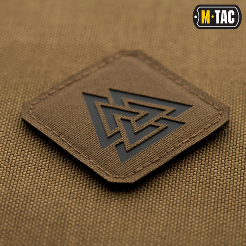 Нашивки - M-Tac - Квадратна нашивка Laser cut Valknut - Чорний / Coyote - 51162502
