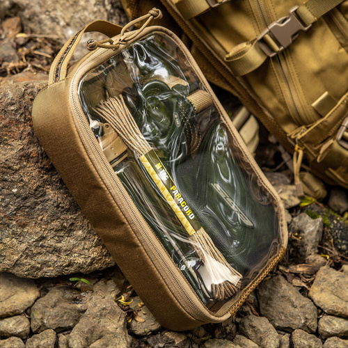 Туризм - M-Tac - Органайзер Elite Large Transparent Pocket - 30 x 19 cm - Coyote - 10147005-L - Органайзери тактичні