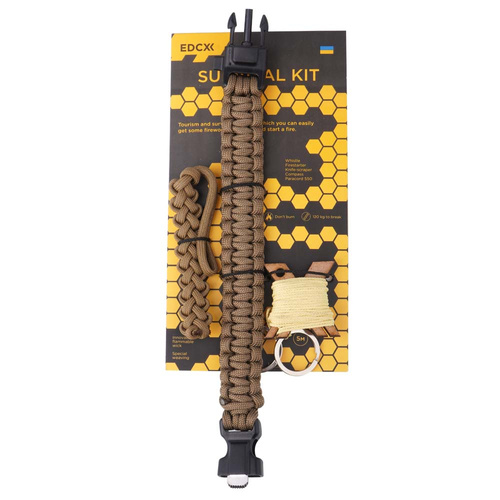 EDCX - Набор для выживания - 6 предметов - черный - 3306. - Паракорд - Кемпинг