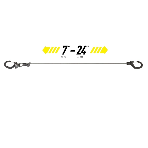 Туризм - Nite Ize - Гнучка мотузка з фіксатором CamJam SlideLock - алюмінієва - Чорний - CJSLB5-01-R3 - Карабины
