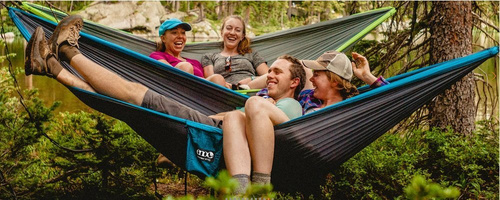 Гамаки - ENO - Двойной гамак DoubleNest® - хаки / бордовый - DH025