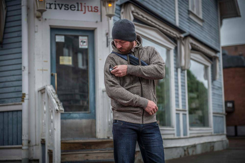 Одяг - Helikon - Толстовка з капюшоном Covert Tactical Hoodie - Fullzip - Синій меланж - BL-CHF-SF-M2 - Худі Helikon