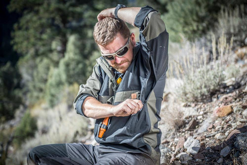 Одежда - Helikon - Куртка Anorak Woodsman® - Crimson Sky / Ash Grey - KU-WDN-DC-8385A - Тактические куртки