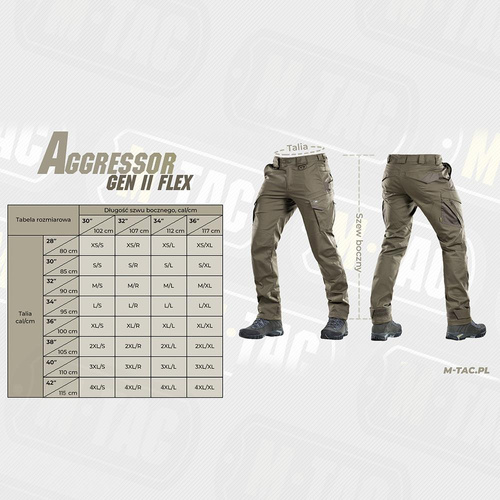 Одяг - Тактичні штани M-Tac - Aggressor Gen.II Flex - Ripstop - Dark Olive - 20058048. - Штани тактичні